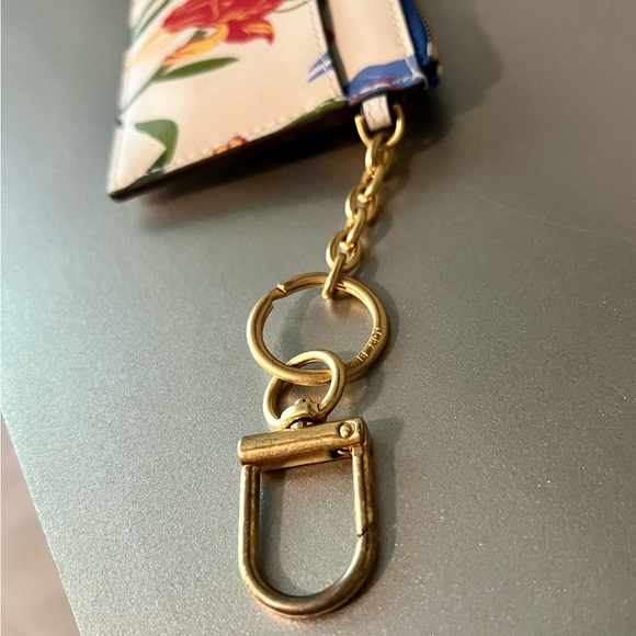 Tory Burch Leather Card Case Key Fob - Picture 7 of 7